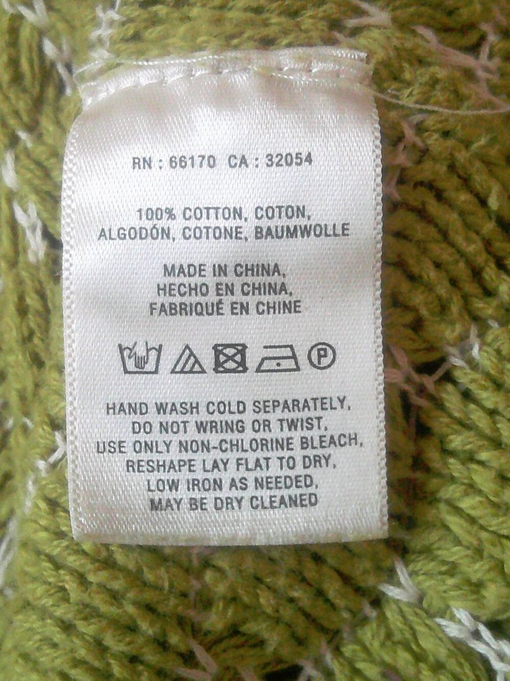Anthropologie Moth Yellow Green Cotton Honeycomb Pattern Hi-Low Sweater Sm - Picture 8 of 8